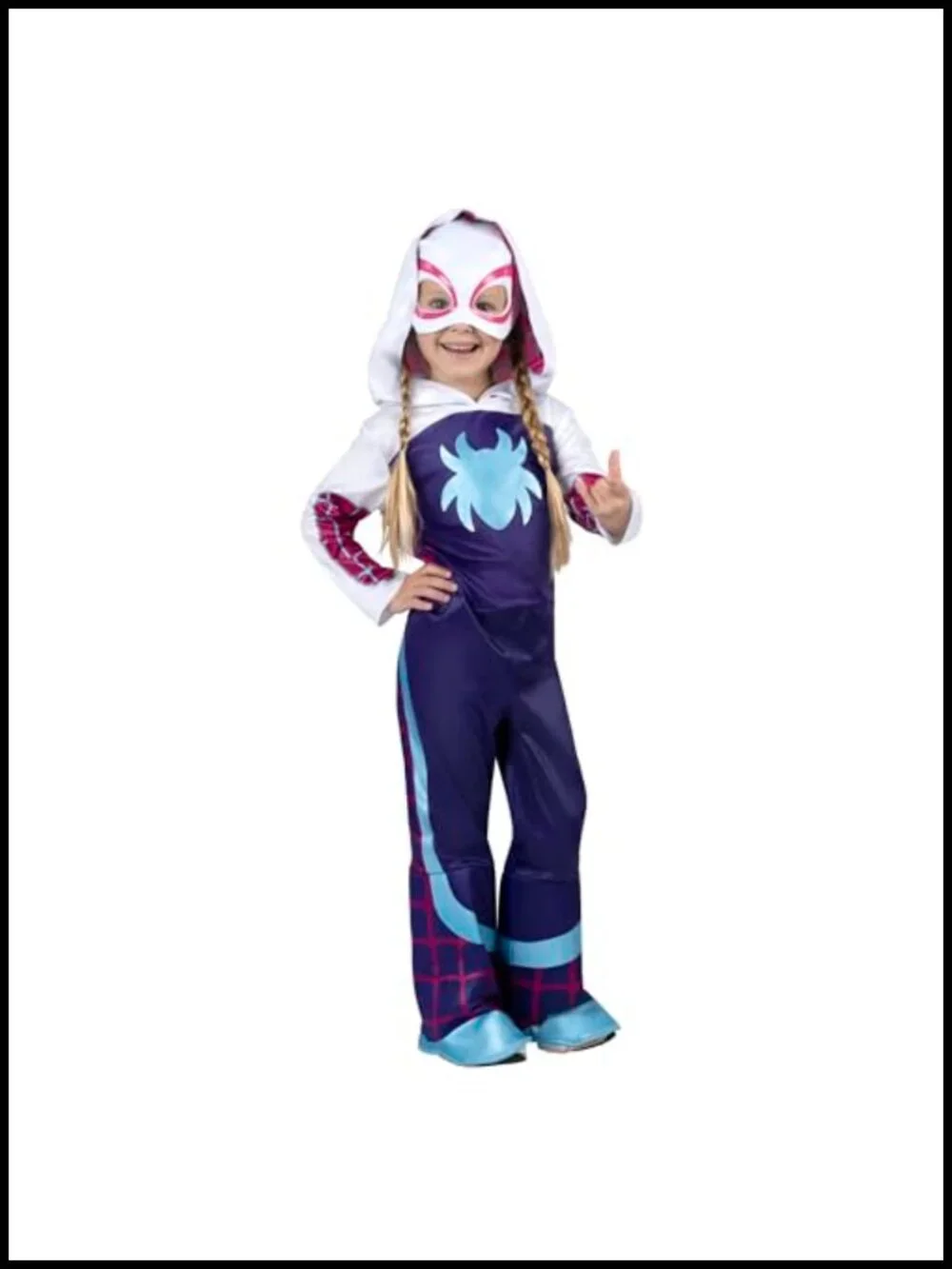 Marvel Toddler Ghost Spider Costume Padded Jumpsuit Halloween - 3T-4T